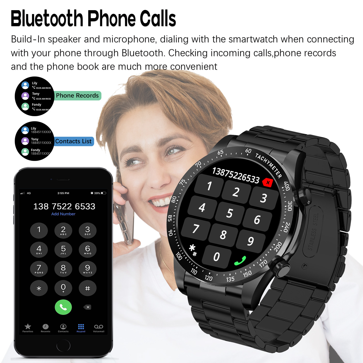 ROLLSTIMI プレミアムオールマッチ男性女性スマートウ - Smartwatch Premium Watches For Men のレビューと価格