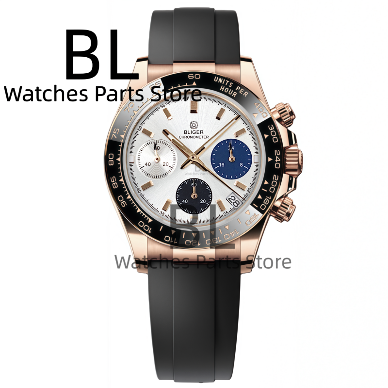 BLIGER ツートーンシルバーローズメンズ腕時計ブランド高 - Smartwatch Watches For Men Brands のレビューと価格