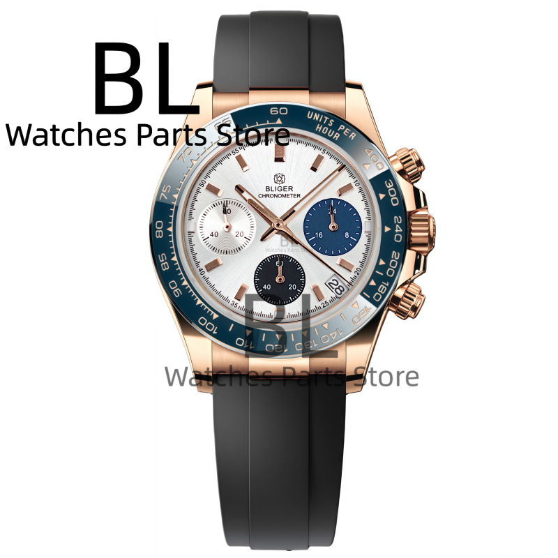 BLIGER ツートーンシルバーローズメンズ腕時計ブランド高 - Smartwatch Watches For Men Brands のレビューと価格