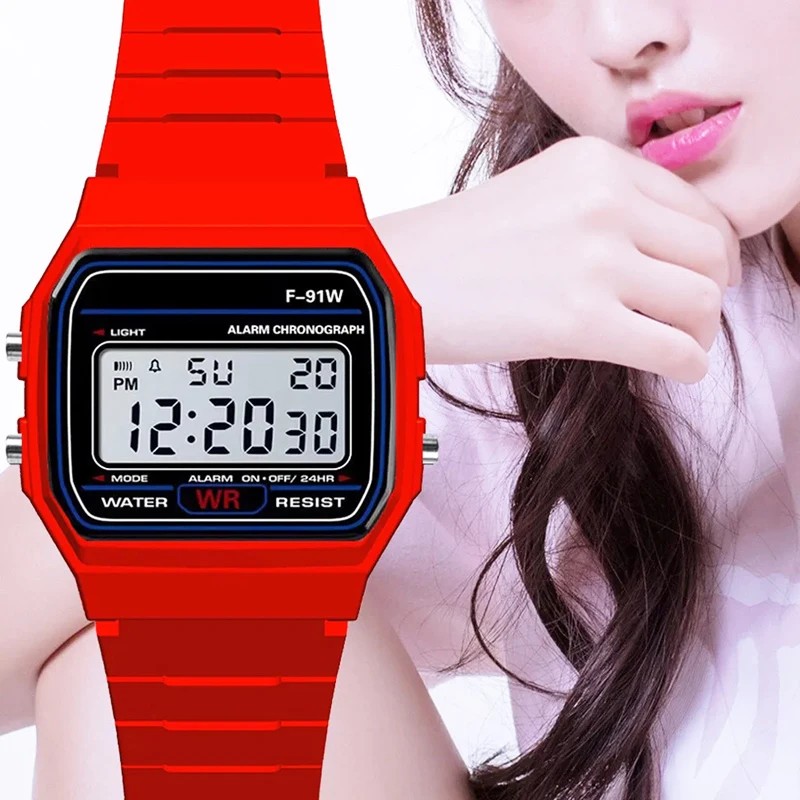 スポーツ LED デジタル腕時計男性女性子供用シンプルな小さ - Silicone Sport Band のレビューと価格