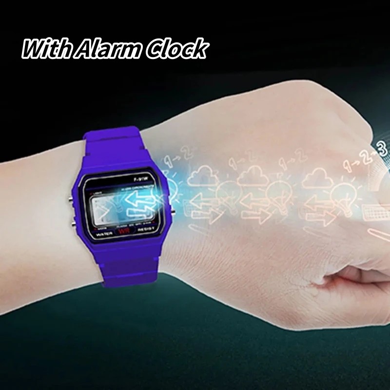 スポーツ LED デジタル腕時計男性女性子供用シンプルな小さ - Silicone Sport Band のレビューと価格