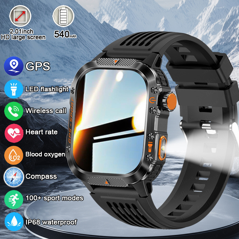 2025年新型ミリタリースポーツスマートウォッチ、1000m - Smartwatch Military Watches For Men のレビューと価格