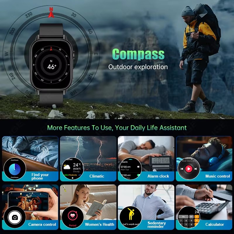 オリジナルプレミアムGPSメンズスマートウォッチIP68 5 - Smartwatch Premium Watches For Men のレビューと価格