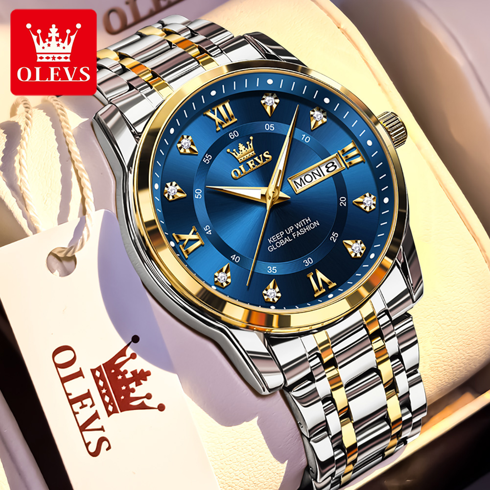 OLEVS ブランドファッションメンズ腕時計ステンレス鋼防水 - Analog Quartz Watch のレビューと価格