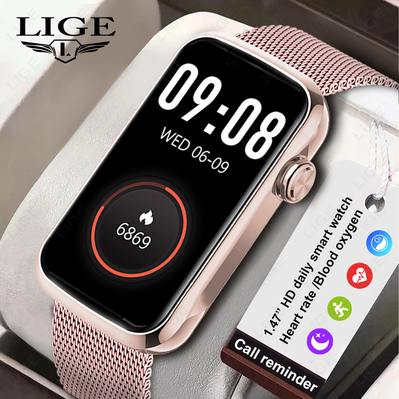 LIGE 1.47インチスマートウォッチ 男女兼用 スマート - Smartwatch Ladies Watches For Women のレビューと価格