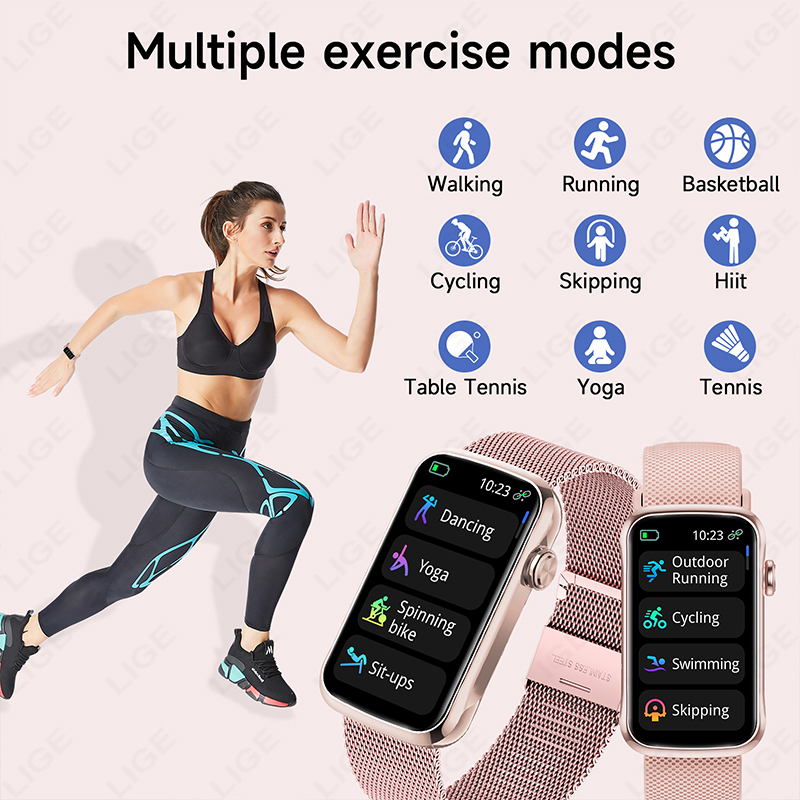 LIGE 1.47インチスマートウォッチ 男女兼用 スマート - Smartwatch Ladies Watches For Women のレビューと価格