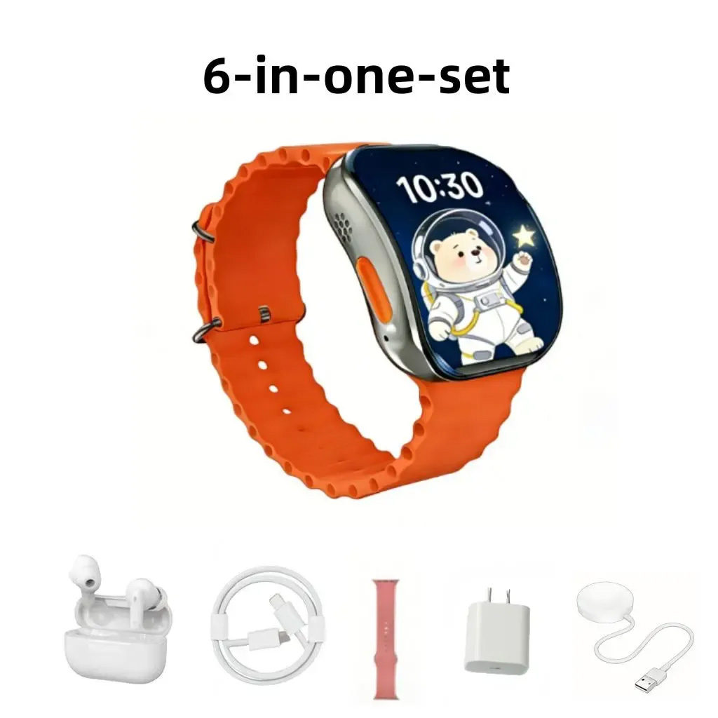 プレミアム6-in-1スマートウォッチセット TWSワイヤレ - Smartwatch Premium Watches For Men のレビューと価格