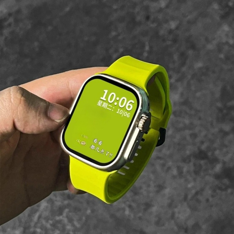 プレミアムソフトウェーブシリコン製アップルウォッチバンド シ - Smartwatch Premium Watches For Men のレビューと価格