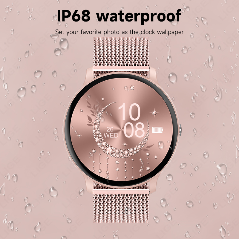 LIGE 防水女性スマートウォッチ心拍数血圧モニタリング男性 - Smartwatch Ladies Watches For Women のレビューと価格