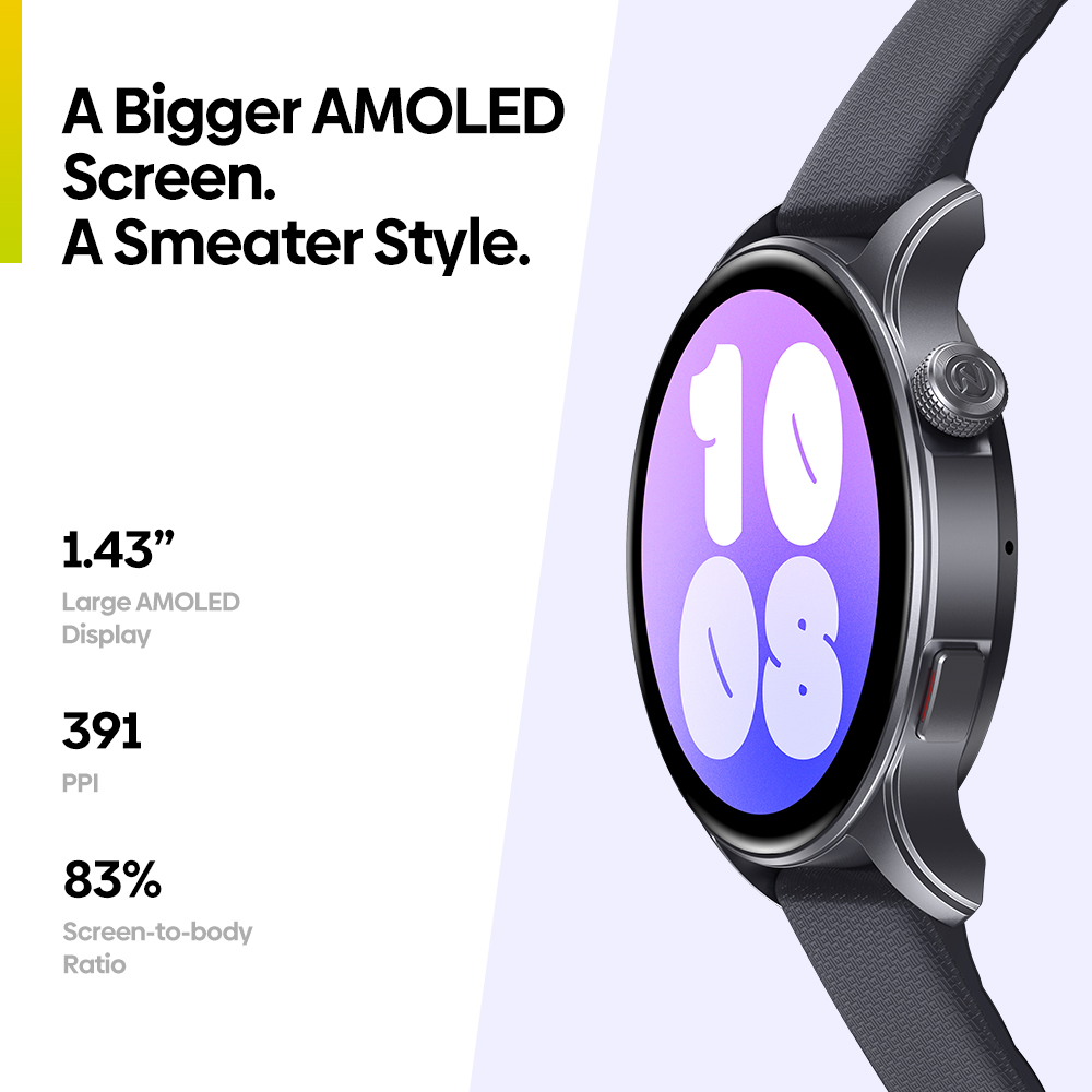 Zeblaze-btalk 3スマートウォッチ,1.43イン - Hybrid Smartwatch のレビューと価格