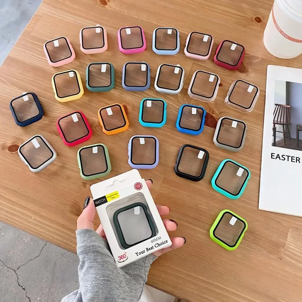 3 パックガラス + カバー Apple Watch ケース - Smartwatch Watches Price のレビューと価格