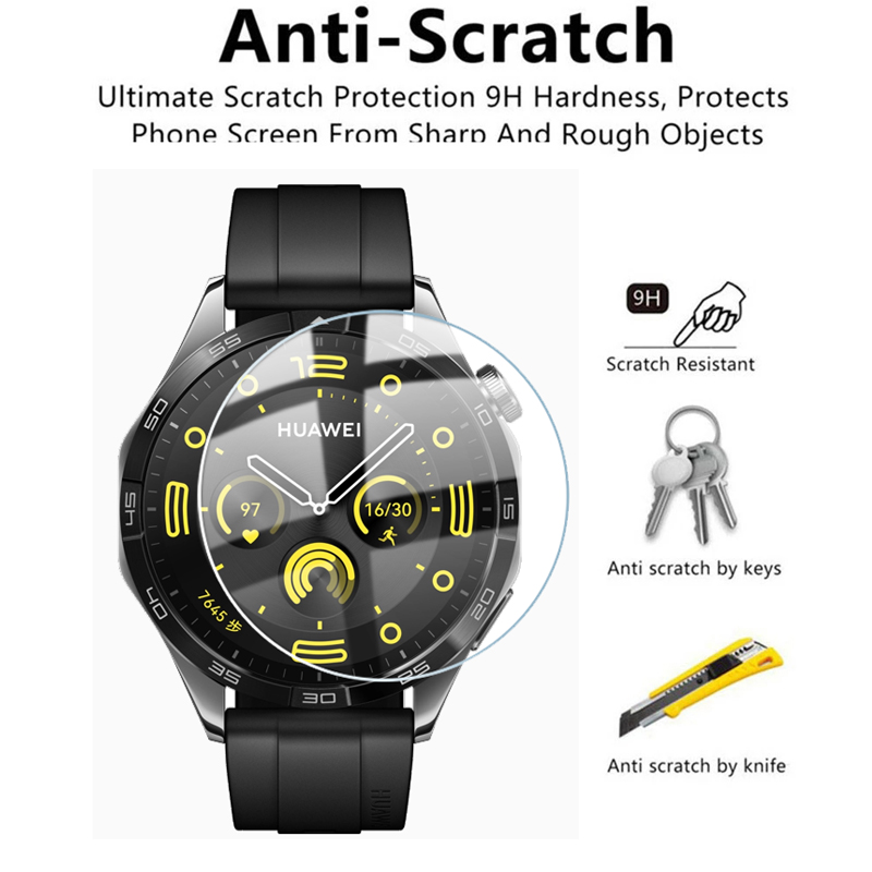 HD 強化ガラスフィルム Huawei 社時計 GT 4 4 - Smart Watch Screen Protector のレビューと価格