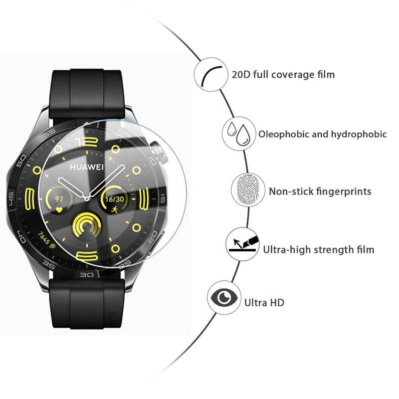 HD 強化ガラスフィルム Huawei 社時計 GT 4 4 - Smart Watch Screen Protector のレビューと価格
