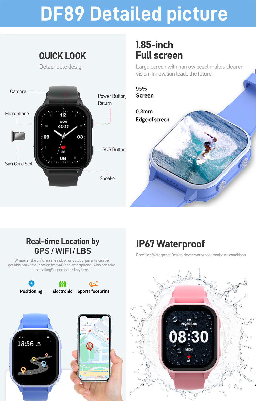 2 グラム 4 グラム子供スマートウォッチ電話ゲーム時計ミニ - Smartwatch Watches For Kid Boy のレビューと価格