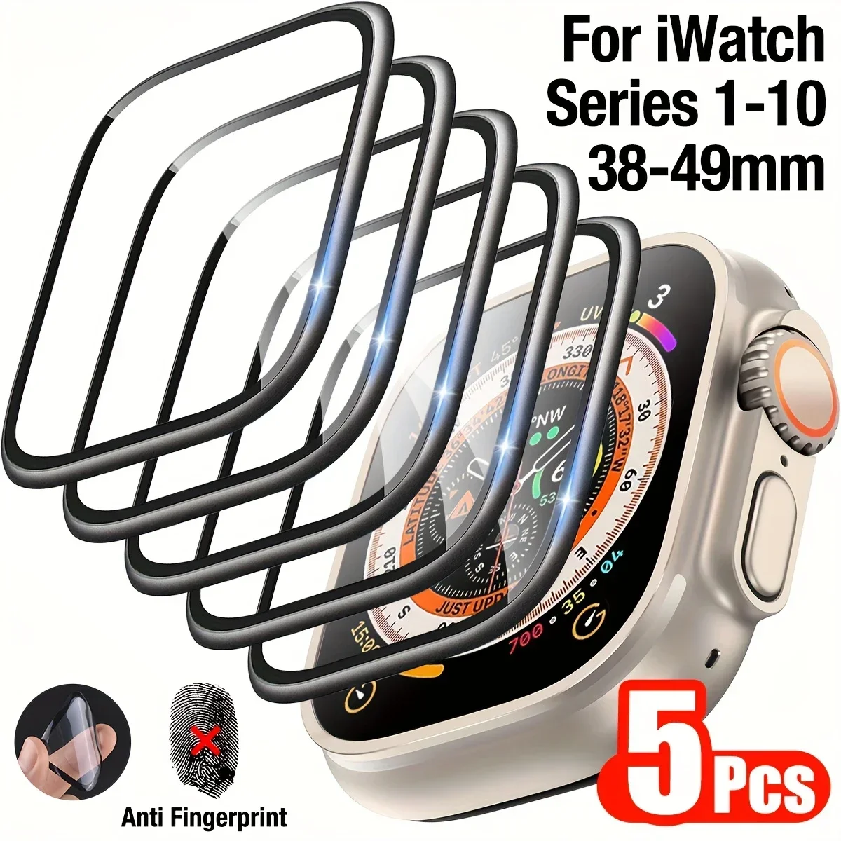 1-5 個の傷防止フィルム Apple Watch ウルトラ - Smart Watch Screen Protector のレビューと価格
