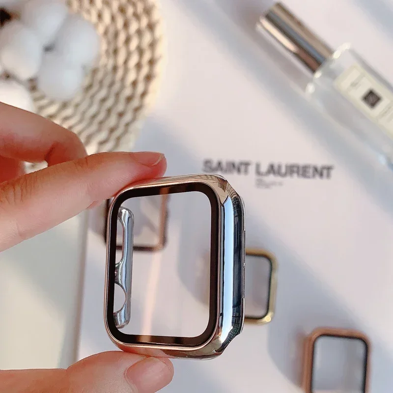 Apple Watch用ガラスおよびケース,保護バンパー,i - Smartwatch Watches Price のレビューと価格