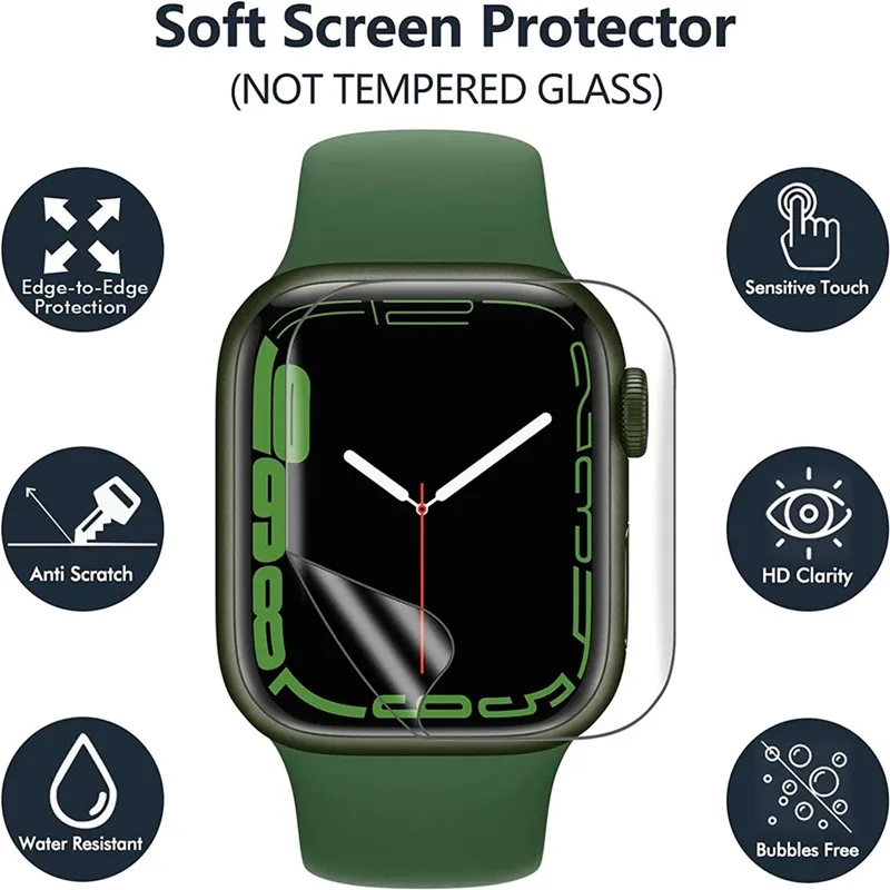 3枚入り ハイドロゲルフィルム Apple Watch 9  - Smart Watch Screen Protector のレビューと価格